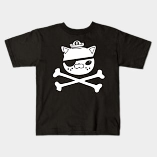 Octopus Cute Kids Pirate Cat Kids T-Shirt